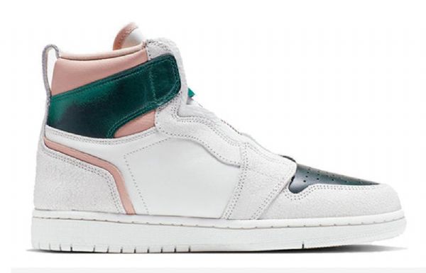 Nike Air Jordan 1 Retro High Tops Zip Basketball Shoes Dame Grønn