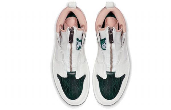 Nike Air Jordan 1 Retro High Tops Zip Basketball Shoes Dame Grønn