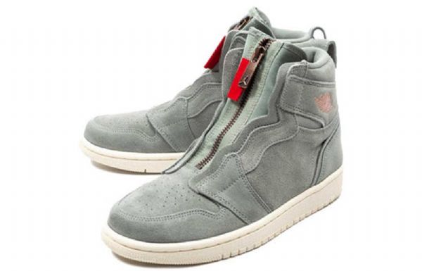 Nike Air Jordan 1 Retro High Tops Zip Basketball Shoes Dame Grønn