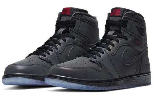 Nike Air Jordan 1 Retro High Tops Zoom Basketball Shoes Herre Svarte