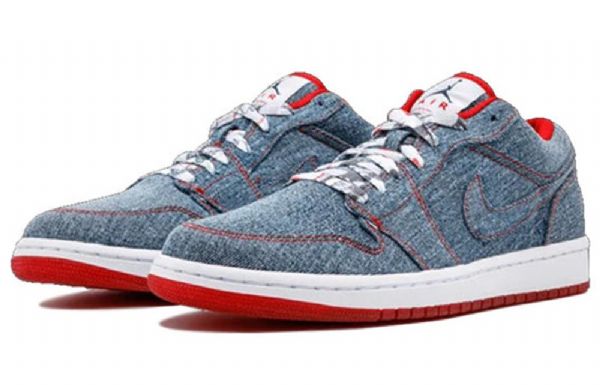 Nike Air Jordan 1 Retro Low Tops Basketball Shoes Dame Marineblå