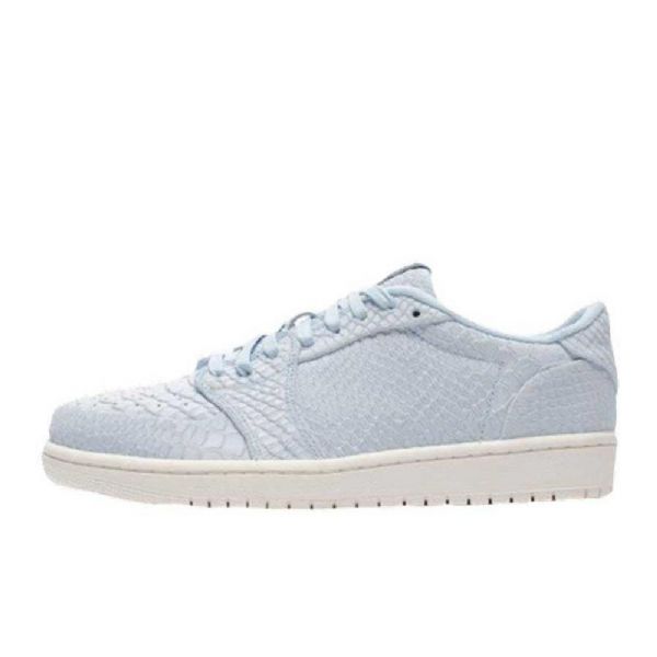 Nike Air Jordan Air 1 Retro Low Tops No Swoosh Ice Sko Herre Blå