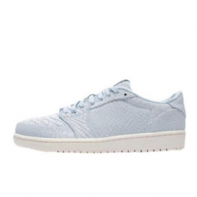Nike Air Jordan Air 1 Retro Low Tops No Swoosh Ice Sko Herre Blå