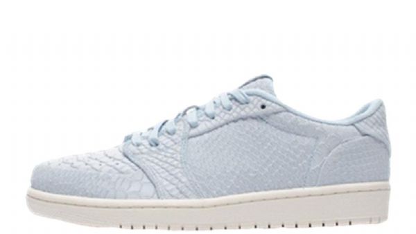 Nike Air Jordan Air 1 Retro Low Tops No Swoosh Ice Sko Herre Blå