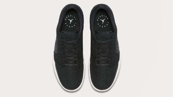 Nike Air Jordan 1 Retro Low Tops No Swoosh Sko Herre Svarte