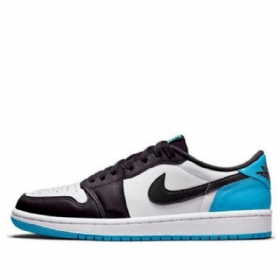 Nike Air Jordan 1 Retro Low Tops Og Basketball Shoes Herre Blå Hvite