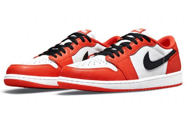 Nike Air Jordan 1 Retro Low Tops Og Basketball Shoes Herre Oransje Hvite
