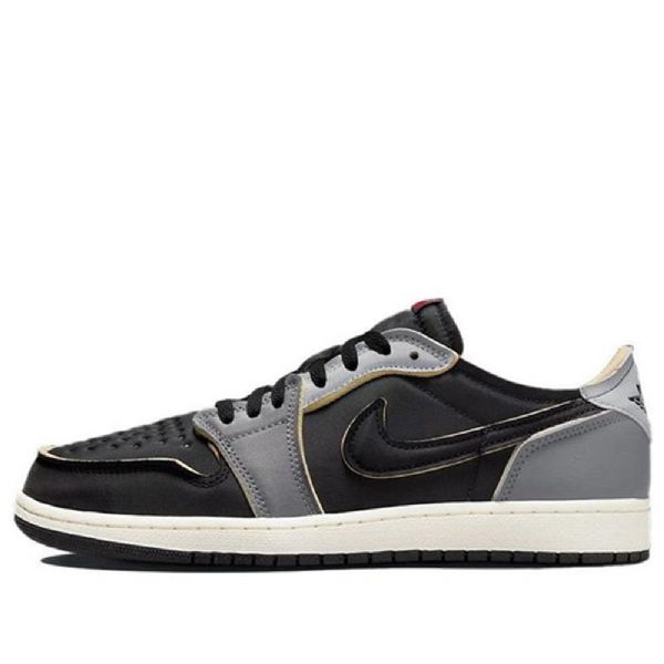 Nike Air Jordan 1 Retro Low Tops Og Ex Basketball Shoes Herre Mørke Grå
