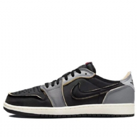 Nike Air Jordan 1 Retro Low Tops Og Ex Basketball Shoes Herre Mørke Grå
