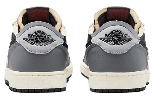 Nike Air Jordan 1 Retro Low Tops Og Ex Basketball Shoes Herre Mørke Grå