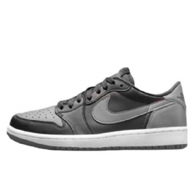 Nike Air Jordan 1 Retro Low Tops Og Shadow Sko Herre Svarte Grå