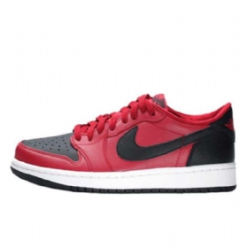 Nike Air Jordan 1 Retro Low Tops Og Sko Herre Rød Svarte