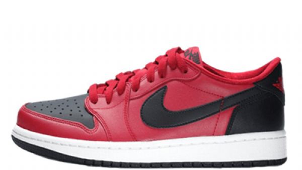 Nike Air Jordan 1 Retro Low Tops Og Sko Herre Rød Svarte