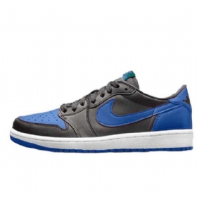 Nike Air Jordan 1 Retro Low Tops Og Varsity Royal Sko Herre Svarte Blå