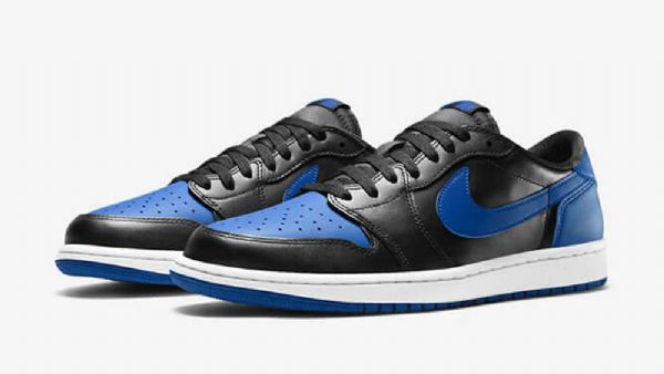 Nike Air Jordan 1 Retro Low Tops Og Varsity Royal Sko Herre Svarte Blå
