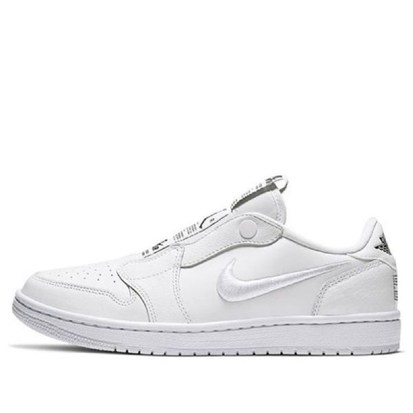 Nike Air Jordan 1 Retro Low Tops Slip Basketball Shoes Dame Hvite