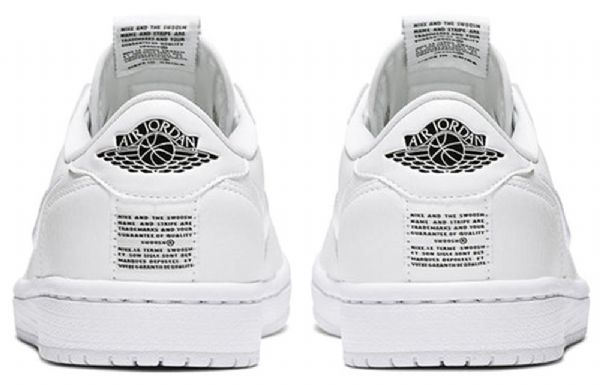 Nike Air Jordan 1 Retro Low Tops Slip Basketball Shoes Dame Hvite