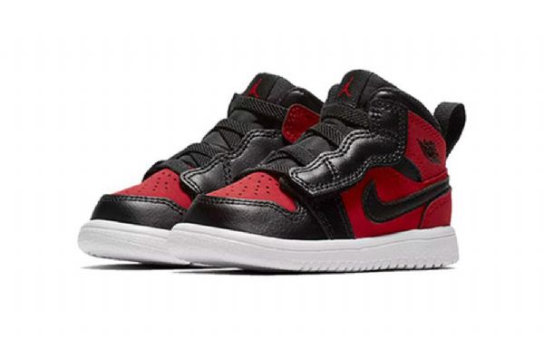 Nike Air Jordan 1 Retro Mid Tops Alt Td Sko Barn Rød