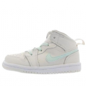 Nike Air Jordan 1 Retro Mid Tops Gt Basketball Shoes Barn Grå