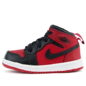 Nike Air Jordan 1 Retro Mid Tops Td Sko Barn Rød