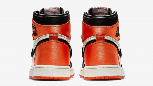 Nike Air Jordan 1 Satin Shatteredboard Sko Dame Oransje Svarte