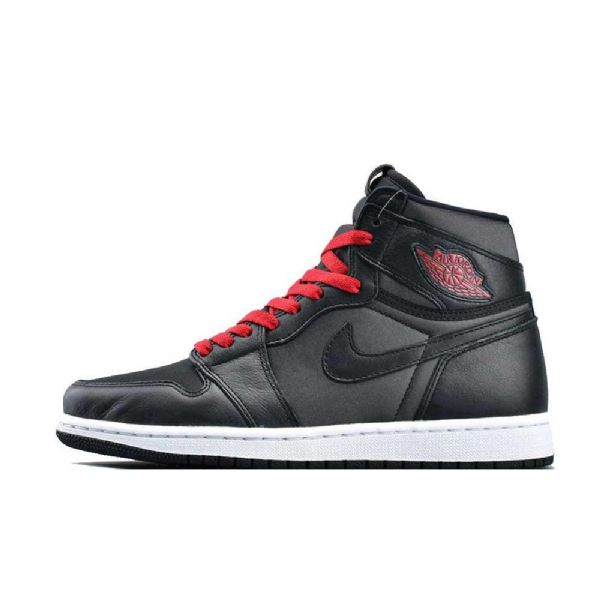 Nike Air Jordan 1 Satin Sko Dame Svarte Rød
