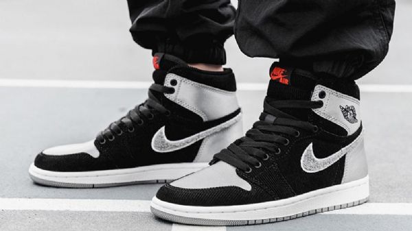 Nike Air Jordan 1 Shadow Satin Aleali Sko Herre Svarte Sølv