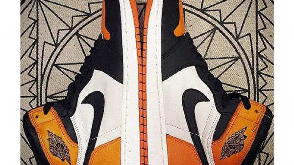 Nike Air Jordan 1 Shatteredboard Sko Herre Oransje Svarte Hvite
