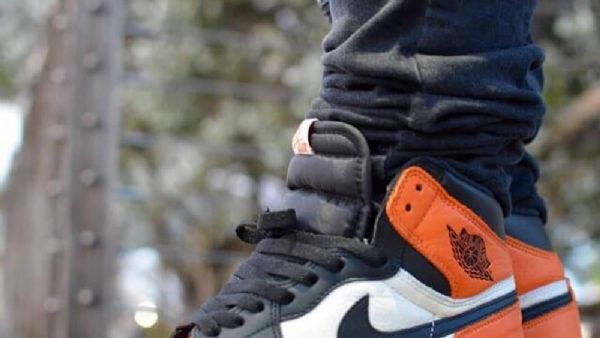 Nike Air Jordan 1 Shatteredboard Sko Herre Oransje Svarte Hvite