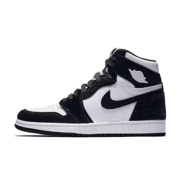 Nike Air Jordan 1 Sko Dame Svarte Hvite