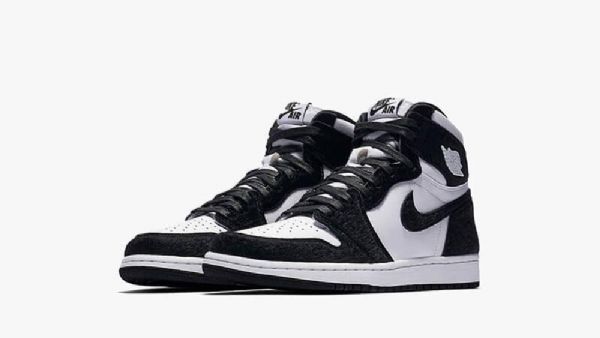 Nike Air Jordan 1 Sko Dame Svarte Hvite