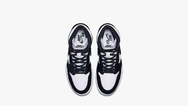 Nike Air Jordan 1 Sko Dame Svarte Hvite
