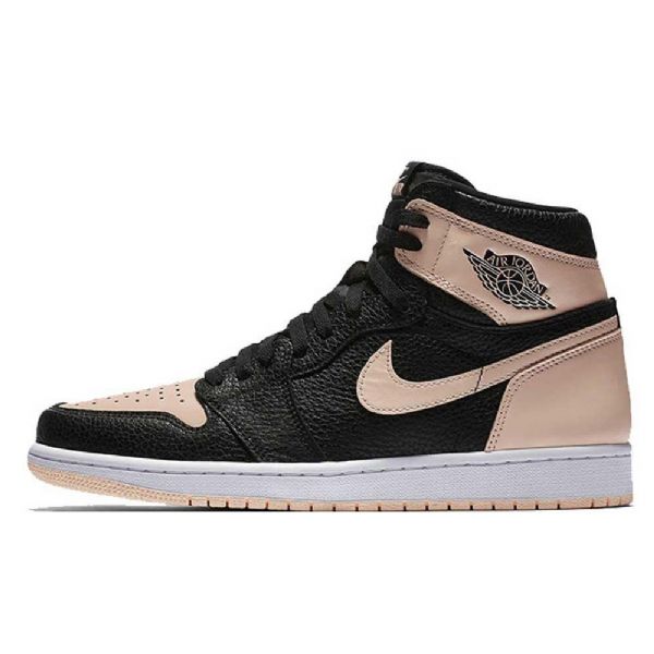 Nike Air Jordan 1 Sko Dame Svarte Rosa