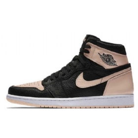 Nike Air Jordan 1 Sko Dame Svarte Rosa