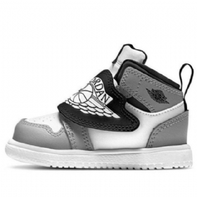 Nike Air Jordan 1 Sky Logo Td Sko Barn Grå Svarte