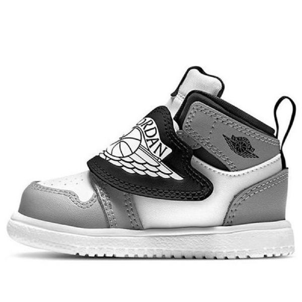 Nike Air Jordan 1 Sky Logo Td Sko Barn Grå Svarte