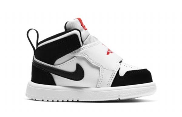 Nike Air Jordan 1 Sky Logo Td Sko Barn Hvite Rød Svarte