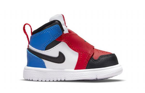 Nike Air Jordan 1 Sky Logo Td Sko Barn Rød Blå Hvite