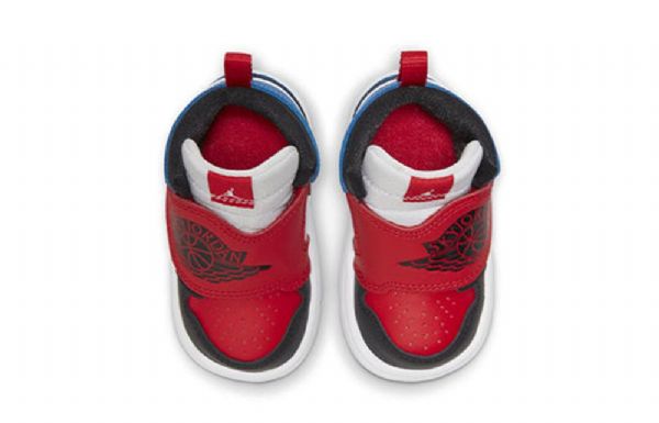 Nike Air Jordan 1 Sky Logo Td Sko Barn Rød Blå Hvite