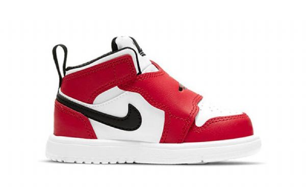 Nike Air Jordan 1 Sky Logo Td Sko Barn Rød Svarte Hvite