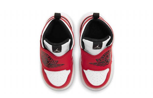 Nike Air Jordan 1 Sky Logo Td Sko Barn Rød Svarte Hvite