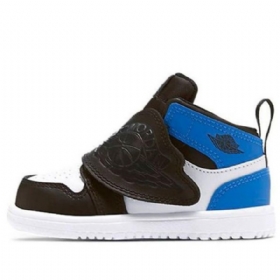Nike Air Jordan 1 Sky Td Sko Barn Svarte Blå Hvite