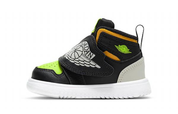Nike Air Jordan 1 Sky Td Sko Barn Svarte Grønn
