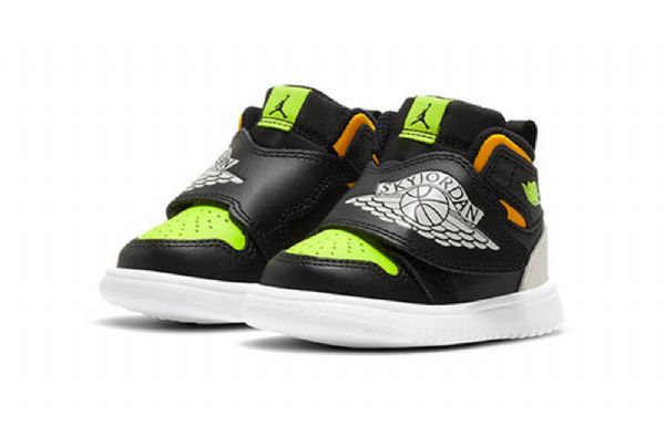 Nike Air Jordan 1 Sky Td Sko Barn Svarte Grønn
