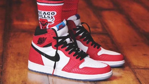 Nike Air Jordan 1 Spider-man Sko Herre Rød Hvite