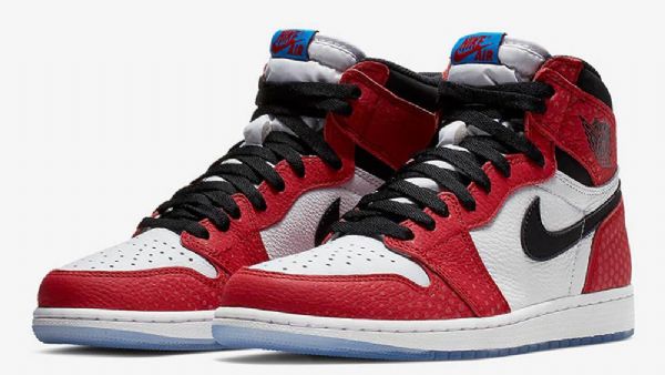 Nike Air Jordan 1 Spider-man Sko Herre Rød Hvite