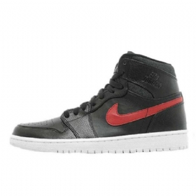 Nike Air Jordan 1 Swoosh Sko Herre Svarte Rød