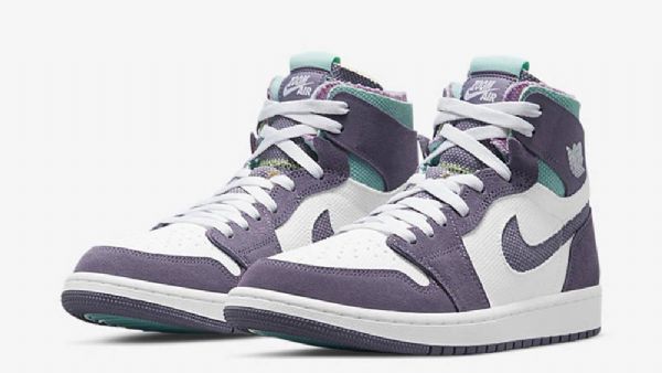 Nike Air Jordan 1 Zoom cmft Daybreak Tropical Twist Sko Herre Lilla Hvite