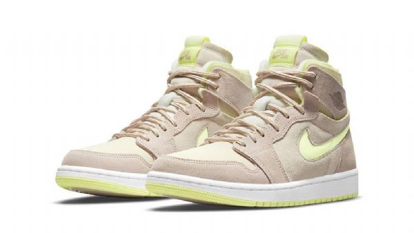 Nike Air Jordan 1 Zoom cmft Lemon Twist Sko Herre Brune Mint