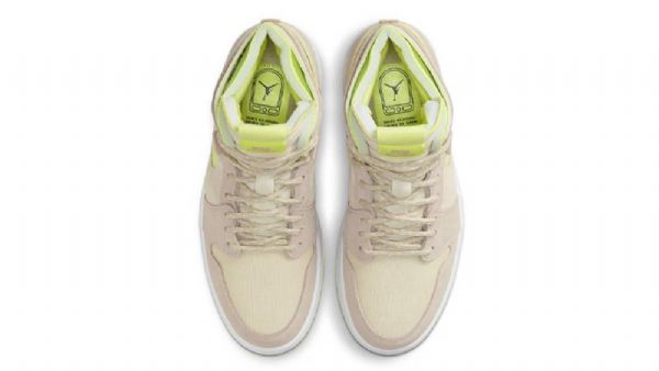 Nike Air Jordan 1 Zoom cmft Lemon Twist Sko Herre Brune Mint
